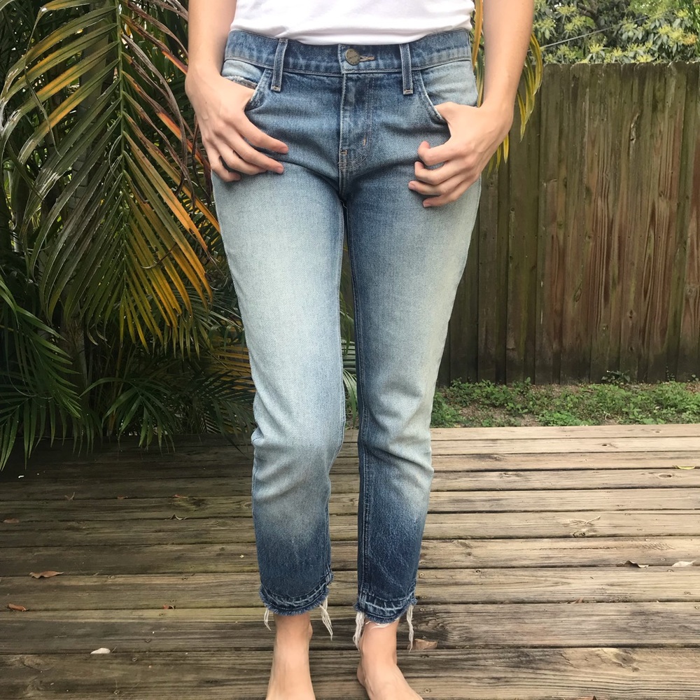 Current/Elliott Cropped Straight Jean Released Hem
